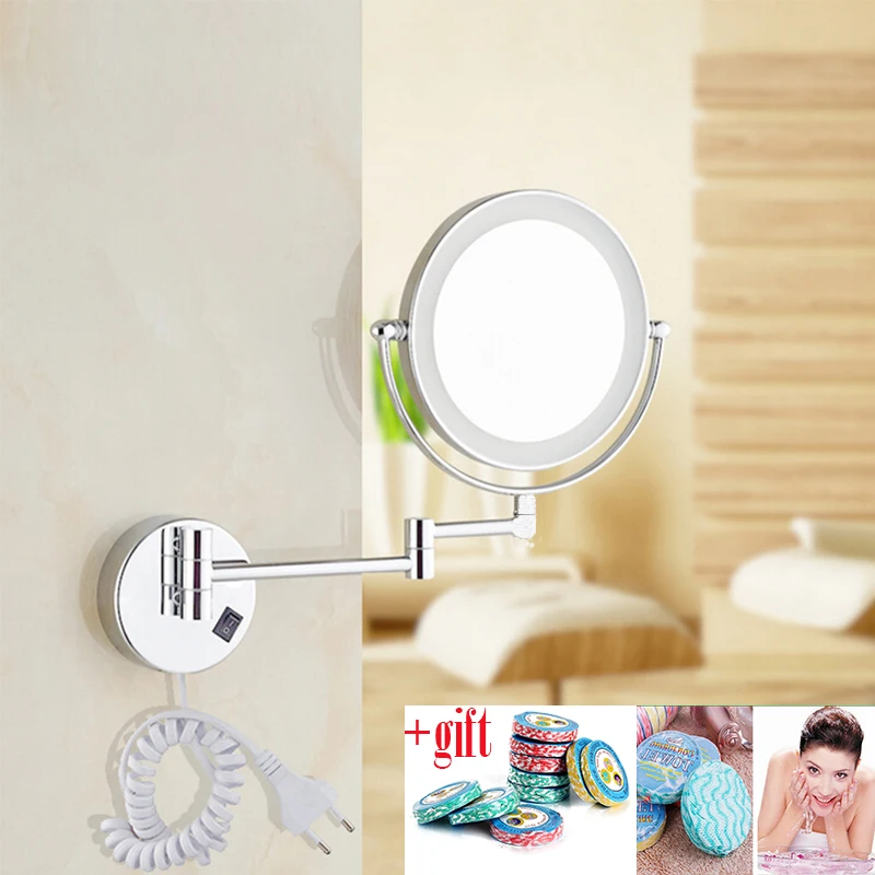 8"LED light Wall Mounted Round Magnifying Mirror LED Makeup Mirror battery make up lady's private mirrors for compressed towel
8"LED light Wall Mounted Round Magnifying Mirror LED Makeup Mirror battery make up lady's private mirrors for compressed towel