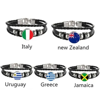 Italy New Zealand Uruguay Greece Jamaica Flag Multilayer Leather Bracelet Fashion Bracelet Men and Women Jewelry
Italy New Zealand Uruguay Greece Jamaica Flag Multilayer Leather Bracelet Fashion Bracelet Men and Women Jewelry
