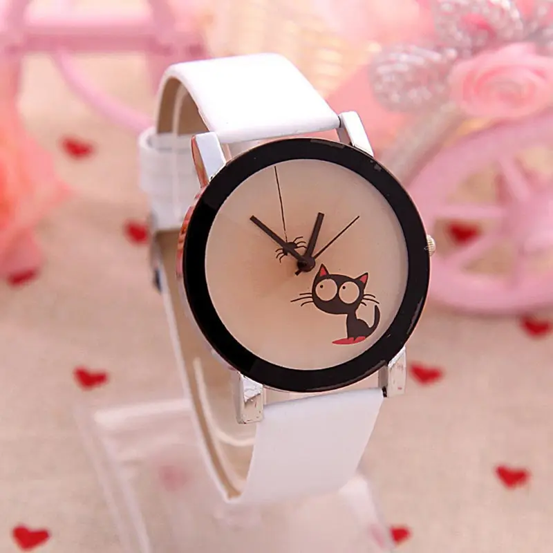 Fashion Candy Color PU Leather Band Wristwatch Cute Kids Cartoon Cat Quartz Watch Lady Child Girl Dress Causal Watches BH
Fashion Candy Color PU Leather Band Wristwatch Cute Kids Cartoon Cat Quartz Watch Lady Child Girl Dress Causal Watches BH