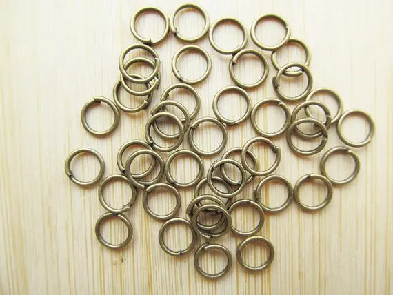 

300pcs 8mmx0.9mm Silver tone/Antique Bronze Jump Ring Split Ring Fastener Clasp Ends Connector Charm/Finding,DIY Accessory