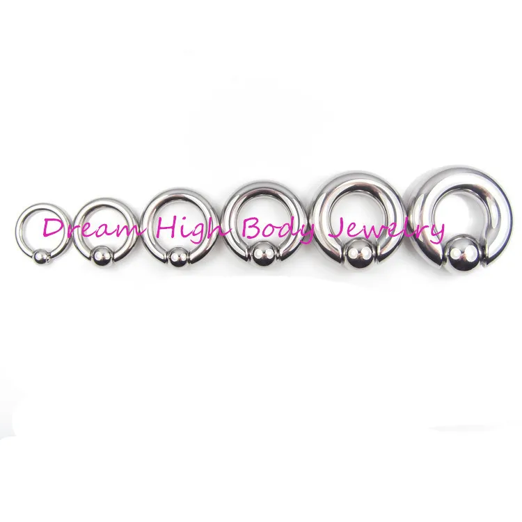 Piercing Jewelry Bcr Ring in 1,6mm Thick with Captive Ball Steel 7-14mm Size