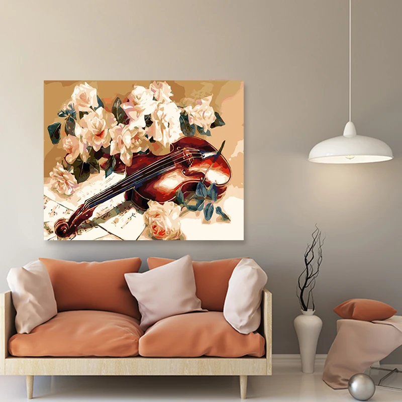Violin flower art painting king DIY home decor painting Chinese style living room porch study home decoration painting
Violin flower art painting king DIY home decor painting Chinese style living room porch study home decoration painting