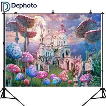 Dephoto Photography Backdrop Alice In Wonderland Watercolor Castle Mushrooms Birthday Party Children Photo Background Studio
Dephoto Photography Backdrop Alice In Wonderland Watercolor Castle Mushrooms Birthday Party Children Photo Background Studio
