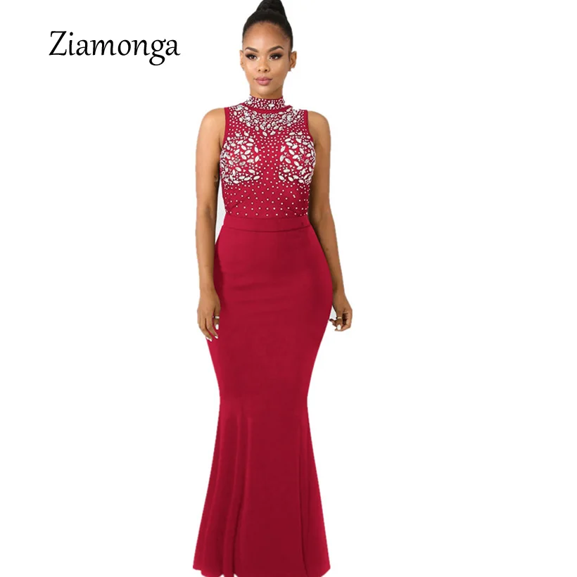 Ziamonga 2019 Sexy Rhinestone Mermaid Dress For Women Elegant Long Evening Party Dress Big Size Sleeveless Sequined Maxi Dresses
Ziamonga 2019 Sexy Rhinestone Mermaid Dress For Women Elegant Long Evening Party Dress Big Size Sleeveless Sequined Maxi Dresses