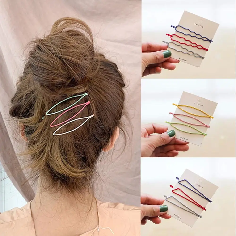 M MISM 3Pcs/Pack for Women Korean Fashion Geometric Candy Color Female Girls Hair Clip Headbands Lady Barrettes Hair Accessories
M MISM 3Pcs/Pack for Women Korean Fashion Geometric Candy Color Female Girls Hair Clip Headbands Lady Barrettes Hair Accessories