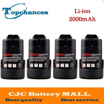 4PCS High Quality 10.8V Li-ion 2.0Ah Replacement Power Tool Battery for Bosch BAT411 2 607 336 014 PS40-2 PS20-2 PS10-2 
4PCS High Quality 10.8V Li-ion 2.0Ah Replacement Power Tool Battery for Bosch BAT411 2 607 336 014 PS40-2 PS20-2 PS10-2