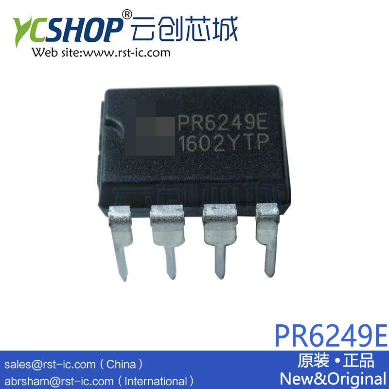 PR6249E DIP-8 Current-mode PWM controller, 50 KHZ, 76 mW, AC-DC-induced topology for small and medium power segments
PR6249E DIP-8 Current-mode PWM controller, 50 KHZ, 76 mW, AC-DC-induced topology for small and medium power segments