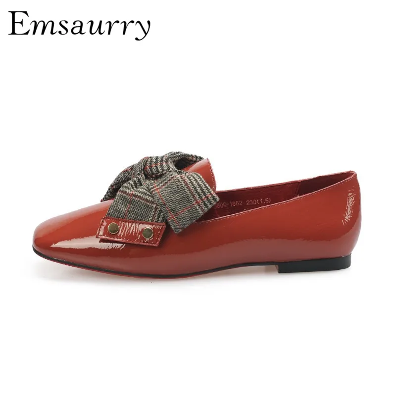 Square Toe Ballet Flats Shiny Patent Leather Black Red Spring Autumn Checker Butterfly-knot Shoes Woman 
Square Toe Ballet Flats Shiny Patent Leather Black Red Spring Autumn Checker Butterfly-knot Shoes Woman