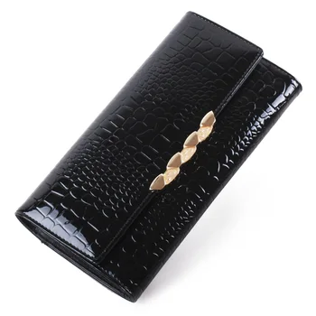 Fashion alligator pattern wallet Genuine Leather women Trifold Crocodile Wallet Coin purse female Long card holder Wallet metal
Fashion alligator pattern wallet Genuine Leather women Trifold Crocodile Wallet Coin purse female Long card holder Wallet metal