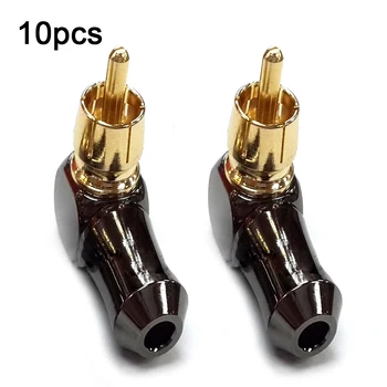 10Pcs New Brass RCA Right Angle Male plug Audio Video Connector Soldering Adapter Converter
10Pcs New Brass RCA Right Angle Male plug Audio Video Connector Soldering Adapter Converter