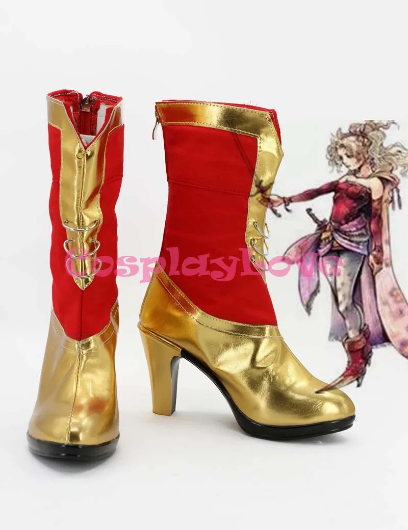 Newest Custom Made Japanese Anime Dissidia Final Fantasy Tina Branford Red Gold Cosplay Shoes Long Boots For Halloween
Newest Custom Made Japanese Anime Dissidia Final Fantasy Tina Branford Red Gold Cosplay Shoes Long Boots For Halloween
