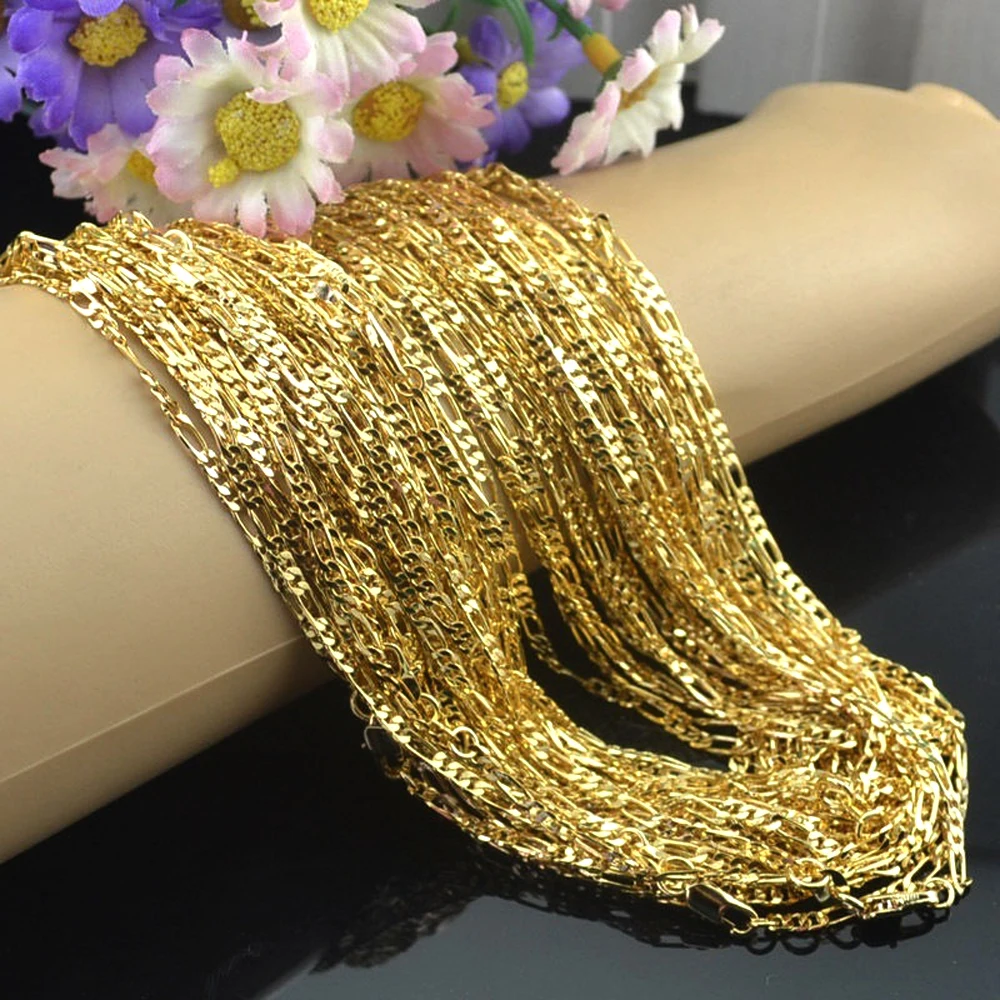 10pcs Gold Color Fashion Necklace 16-30 Inches Woman Fashion Jewelry 2MM Size Figaro Necklace Women's clothing accessories
10pcs Gold Color Fashion Necklace 16-30 Inches Woman Fashion Jewelry 2MM Size Figaro Necklace Women's clothing accessories