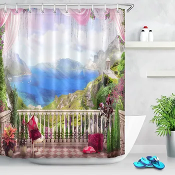 LB Beautiful View from the Balcony on the Sea Scenic Shower Curtains Bathroom Curtain Waterproof Fabric for Bathtub Home Decor
LB Beautiful View from the Balcony on the Sea Scenic Shower Curtains Bathroom Curtain Waterproof Fabric for Bathtub Home Decor