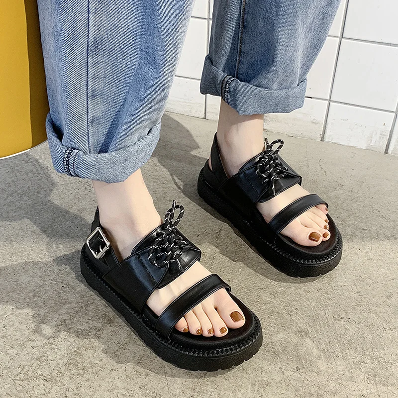 Leather Gladiator women's Sandals 2019 summer platform sandals Fashion Thick Soled Casual Woman Beach shoe Women's Chunky Shoes
Leather Gladiator women's Sandals 2019 summer platform sandals Fashion Thick Soled Casual Woman Beach shoe Women's Chunky Shoes