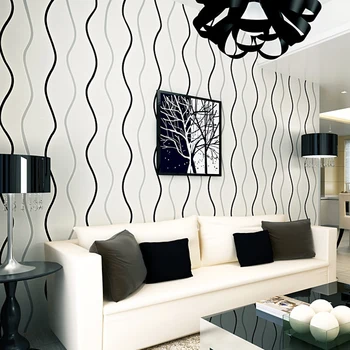 PAYSOTA Modern Black And White Vertical Stripes Non-woven Wallpaper Roll For Bedroom Living Room Wall Paper striped
PAYSOTA Modern Black And White Vertical Stripes Non-woven Wallpaper Roll For Bedroom Living Room Wall Paper striped