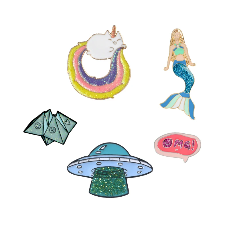 QIHE JEWELRY Glitter Pins Collection Animal Fruit Jam UFO Mermaid OMG Origami Game Brooches for women Lapel pin Badges
QIHE JEWELRY Glitter Pins Collection Animal Fruit Jam UFO Mermaid OMG Origami Game Brooches for women Lapel pin Badges