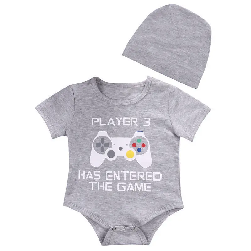0-24M Newborn Infant Baby Boy Short Sleeve Player Print Cotton Baby Bodysuit Jumpsuit Headband 2PCS Outfits Clothes
0-24M Newborn Infant Baby Boy Short Sleeve Player Print Cotton Baby Bodysuit Jumpsuit Headband 2PCS Outfits Clothes