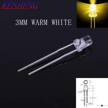 Clear Lens LED 3mm Warm White Round Top Transparent Ultra Bright 3 mm LED Light Emitting Diode Lamp 1000PCS
Clear Lens LED 3mm Warm White Round Top Transparent Ultra Bright 3 mm LED Light Emitting Diode Lamp 1000PCS