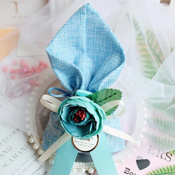 50pcs/lot wedding gift box Linen bag Candy Box Rose gift bags baby shower packaging boxes Bonbonniere Event Party Supplies
50pcs/lot wedding gift box Linen bag Candy Box Rose gift bags baby shower packaging boxes Bonbonniere Event Party Supplies