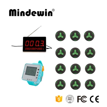 Mindewin Service Calling Systems, Call Waiter Service 12pcs Call Buttons +1pc LED Display +1pc Watch Receiver For Waiters Call
Mindewin Service Calling Systems, Call Waiter Service 12pcs Call Buttons +1pc LED Display +1pc Watch Receiver For Waiters Call