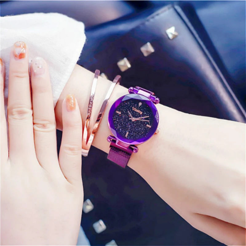 Ulzzang Luxury Crystal Women Watches Fashion Star Sky Lady Quartz Watch Rose Gold Magnetic Bukle Bracelet Watch relogio feminino
Ulzzang Luxury Crystal Women Watches Fashion Star Sky Lady Quartz Watch Rose Gold Magnetic Bukle Bracelet Watch relogio feminino