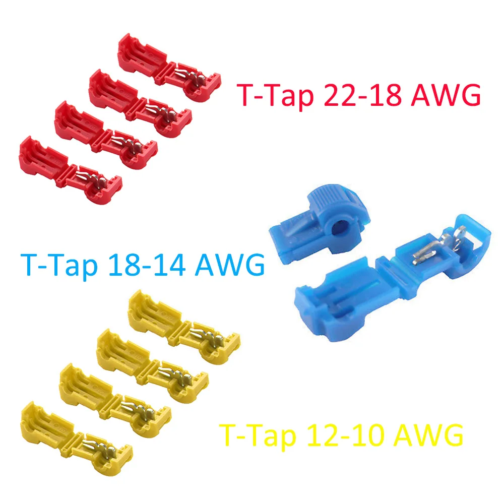 3M T-Tap Red 22-18 AWG Blue 18-14 AWG Yellow 12-10 AWG Wire Terminal Quick Splice Tips Connector Free Shipping
3M T-Tap Red 22-18 AWG Blue 18-14 AWG Yellow 12-10 AWG Wire Terminal Quick Splice Tips Connector Free Shipping
