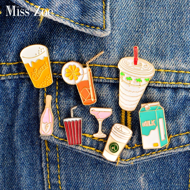 Cartoon drink Enamel pin Brooch Beer milk juice cola coffee Denim Jacket Lapel Pin Coat badge Fashion Jewelry for kids women
Cartoon drink Enamel pin Brooch Beer milk juice cola coffee Denim Jacket Lapel Pin Coat badge Fashion Jewelry for kids women
