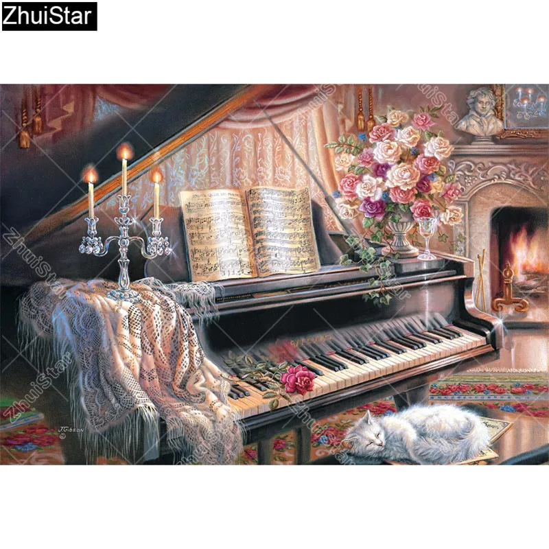 Zhui Star Full Square Drill 5D DIY Diamond Painting "piano" 3D Embroidery Cross Stitch Rhinestone Mosaic Decor HYY
Zhui Star Full Square Drill 5D DIY Diamond Painting "piano" 3D Embroidery Cross Stitch Rhinestone Mosaic Decor HYY