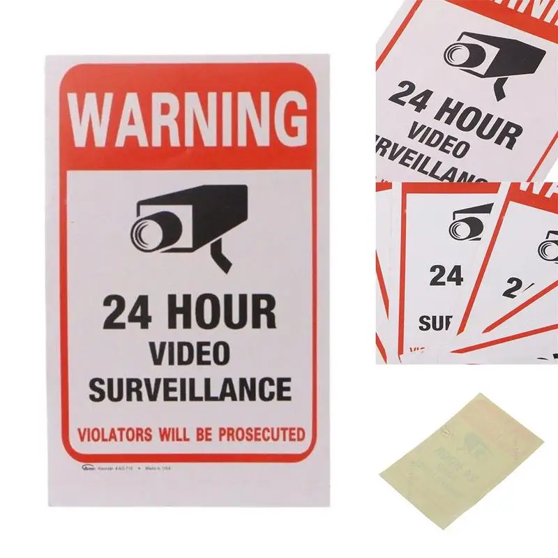 5/10Pcs Waterproof Sunscreen PVC Home CCTV Video Surveillance Security Camera Alarm Sticker Warning Decal Signs
5/10Pcs Waterproof Sunscreen PVC Home CCTV Video Surveillance Security Camera Alarm Sticker Warning Decal Signs