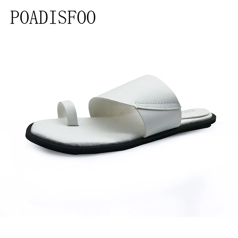 POADISFOO 2018 New Women's Black White home summer new toe clip toe flat sandals simple flat beach shoes slippers .CBSL-KC0010
POADISFOO 2018 New Women's Black White home summer new toe clip toe flat sandals simple flat beach shoes slippers .CBSL-KC0010