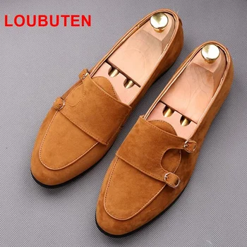 LOUBUTEN Double Monk Strap Shoes Men Slip-on Casual Leather Shoes Fashion Suede Loafers Plus Size Driving Shoes Dress Shoes
LOUBUTEN Double Monk Strap Shoes Men Slip-on Casual Leather Shoes Fashion Suede Loafers Plus Size Driving Shoes Dress Shoes
