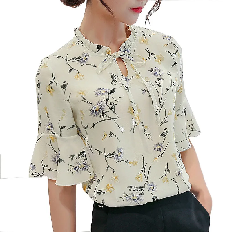 Women Spring Blouse Summer Womens Tops And Blouses Chiffon Casual Shirt Half Sleeve Floral Printing Female Clothing Plus Size
Women Spring Blouse Summer Womens Tops And Blouses Chiffon Casual Shirt Half Sleeve Floral Printing Female Clothing Plus Size