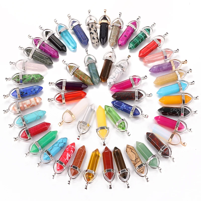 Wholesale 24 pieces/group of 2017 high quality mixed natural stone mixed column charm pendant and necklace DZ140 chakras provide
Wholesale 24 pieces/group of 2017 high quality mixed natural stone mixed column charm pendant and necklace DZ140 chakras provide