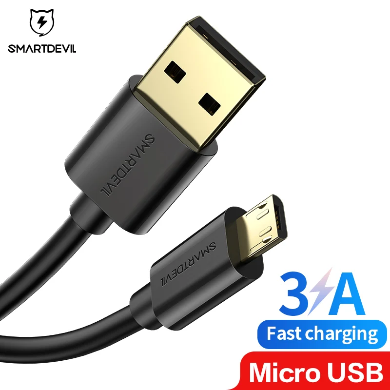 SmartDevil Micro USB Cable Fast Charging Data Cable Cord Universal For Huawei Samsung Xiaomi Tablet Android Phone Adapter cable
SmartDevil Micro USB Cable Fast Charging Data Cable Cord Universal For Huawei Samsung Xiaomi Tablet Android Phone Adapter cable