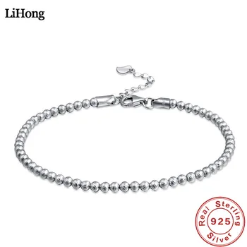 Fashion Jewelry Wholesale 100%925 Sterling Silver Bracelet Women 3mm Beads Charm Bracelet
Fashion Jewelry Wholesale 100%925 Sterling Silver Bracelet Women 3mm Beads Charm Bracelet