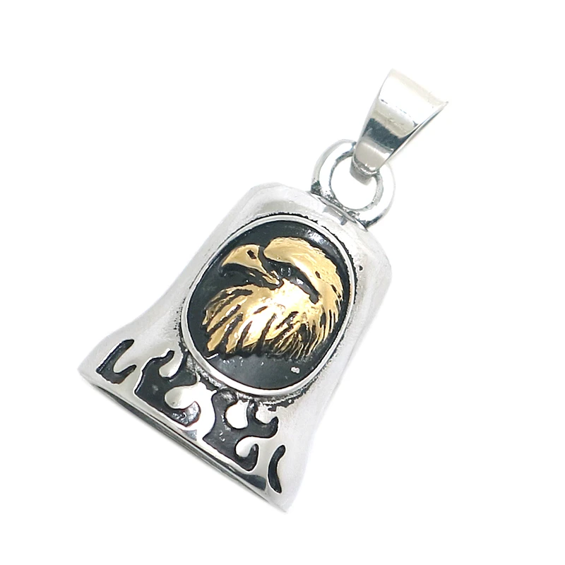 316L Stainless Steel Cool Golden Eagle Biker Motorcycle Style Flaming Biker Bell Pendant For Gift
316L Stainless Steel Cool Golden Eagle Biker Motorcycle Style Flaming Biker Bell Pendant For Gift
