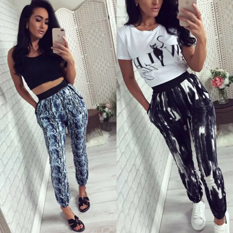 2019 New Women Casual Print Slim Stretch Pants Elastic High Waist Fitness Womens Gym Workout Trousers
2019 New Women Casual Print Slim Stretch Pants Elastic High Waist Fitness Womens Gym Workout Trousers