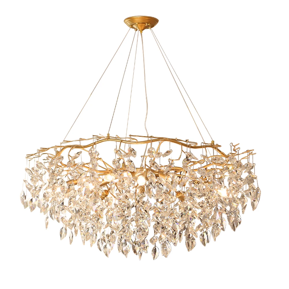 luxury crystal light chandelier living lighting AC110V 220v lustre LED gold kroonluchter dinning room light fixture
luxury crystal light chandelier living lighting AC110V 220v lustre LED gold kroonluchter dinning room light fixture
