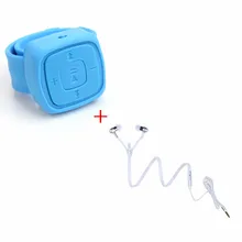 Mini reloj reproductor Mp3 con ranura para tarjeta Micro TF reproductor de música de muñeca con auriculares con cable brillante para regalo deportivo para niños corriendo(China)