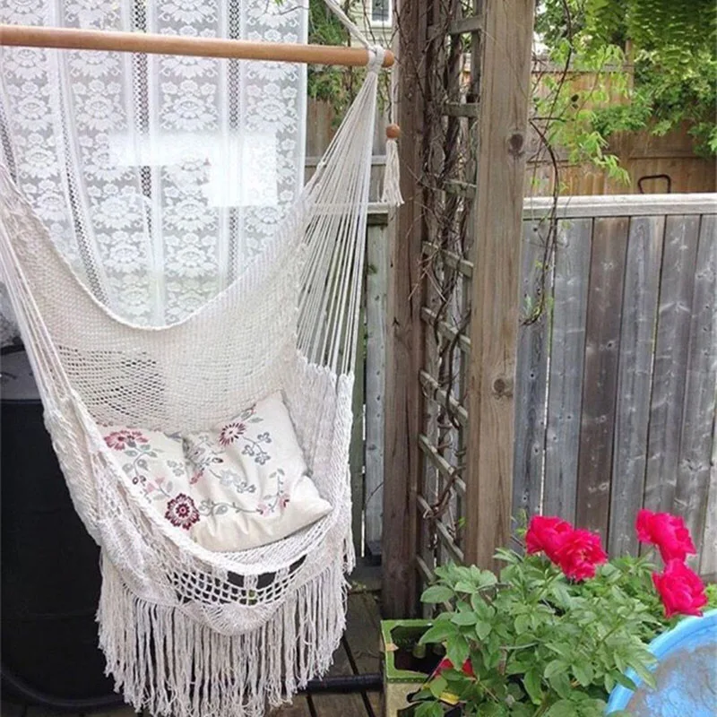 Nordic Style Hammock Swings Outdoor Indoor Garden Dormitory Bedroom Hanging Chair For Child Adult Swinging Single Safety Chair
Nordic Style Hammock Swings Outdoor Indoor Garden Dormitory Bedroom Hanging Chair For Child Adult Swinging Single Safety Chair
