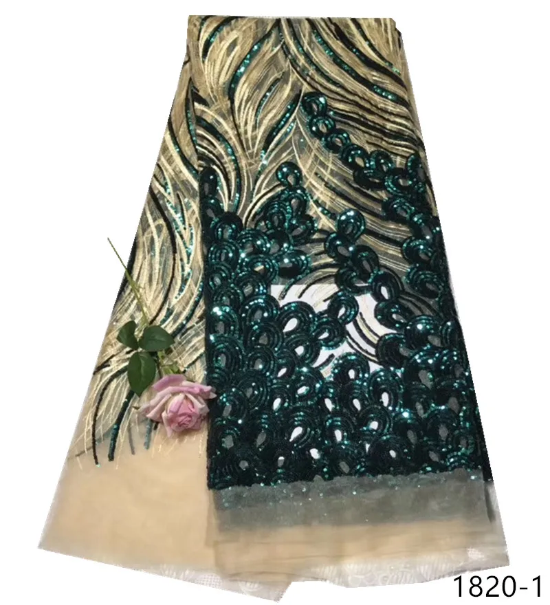 2019 New Design Sequined lace Fabric African Sequine French Lace Fabric African Lace Fabric High Quality for Wedding 1820
2019 New Design Sequined lace Fabric African Sequine French Lace Fabric African Lace Fabric High Quality for Wedding 1820