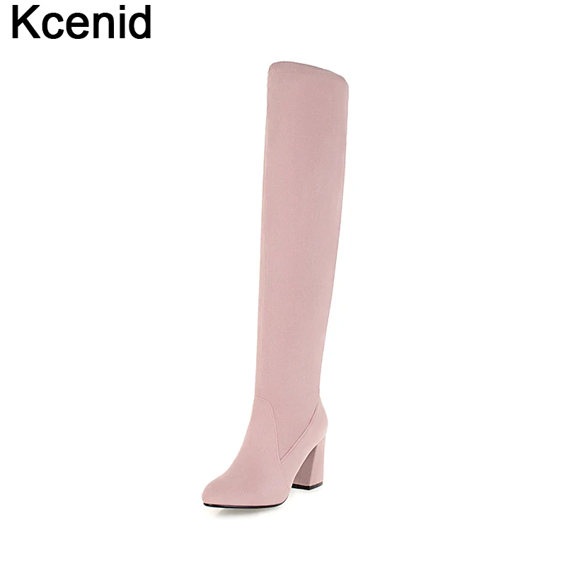 Kcenid Big size 33-48 winter shoes women knee high boots new arrival with pointed toe high square heels solid pink flock boots
Kcenid Big size 33-48 winter shoes women knee high boots new arrival with pointed toe high square heels solid pink flock boots