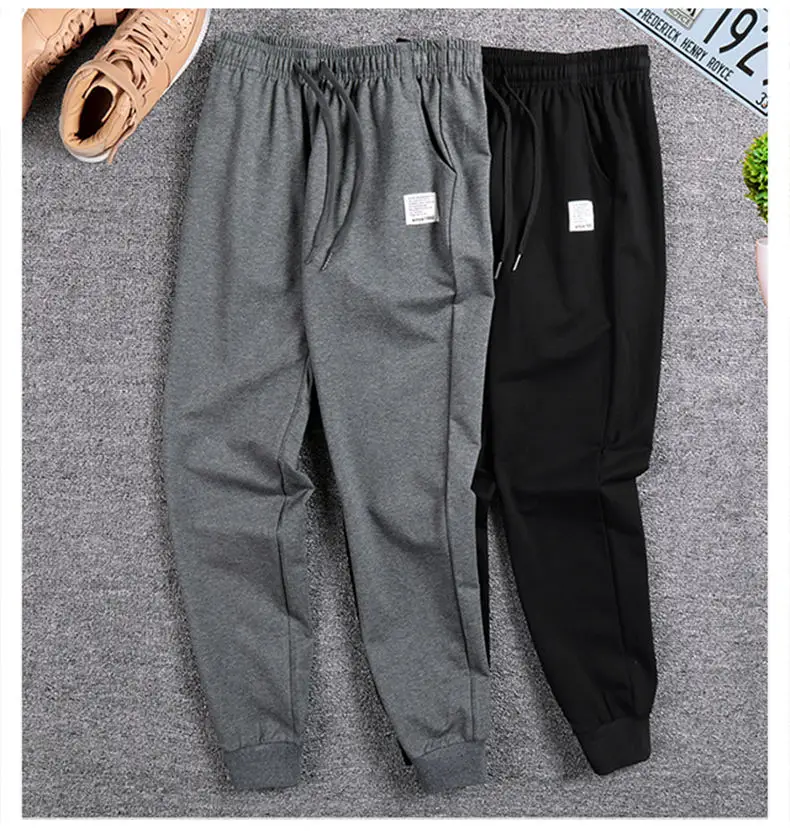 Men's Sweatpants Spring Harem Pants Male Plus Size Cotton Sports Trousers Jogger Bodybuilding Pencil Pants Fitness GYMS 2019 10