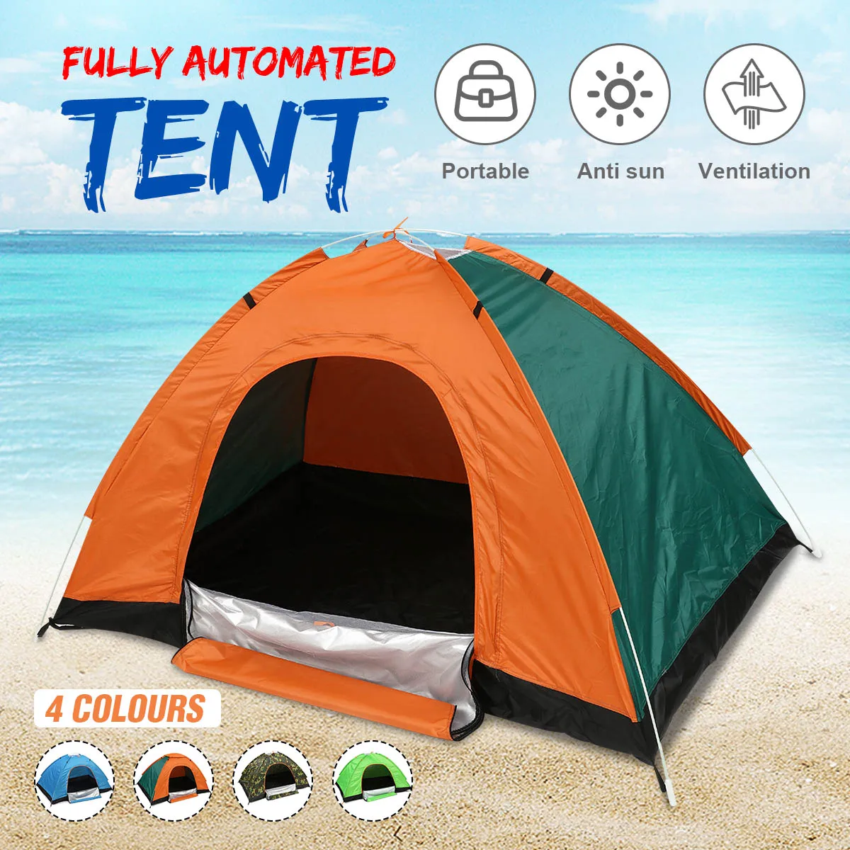 Outdoor Tents Protable Camping Beach Tent Waterproof for Sun Shelter,Travelling,Hiking Large Space 3 Color
Outdoor Tents Protable Camping Beach Tent Waterproof for Sun Shelter,Travelling,Hiking Large Space 3 Color