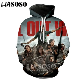 LIASOSO 2019 Winter New Men Women Sweatshirt 3D Print TV Drama The Walking Dead Hoodie Long Sleeve Top Harajuku Pullover B164-09
LIASOSO 2019 Winter New Men Women Sweatshirt 3D Print TV Drama The Walking Dead Hoodie Long Sleeve Top Harajuku Pullover B164-09
