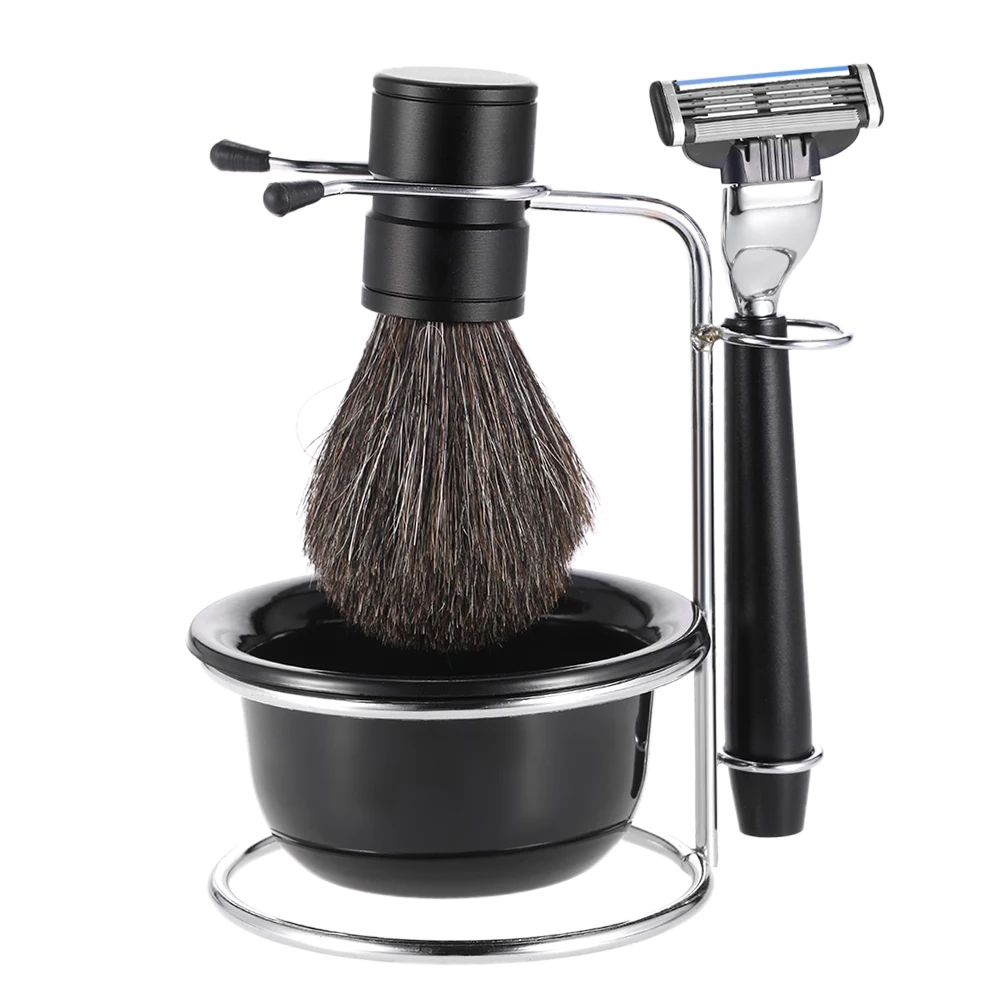 4 in 1 Men's Shaving Razor Set Badger Shaving Brush Soap Bowl Stand Holder Detachable Shaving Razor Male Facial Shaving Tool
4 in 1 Men's Shaving Razor Set Badger Shaving Brush Soap Bowl Stand Holder Detachable Shaving Razor Male Facial Shaving Tool