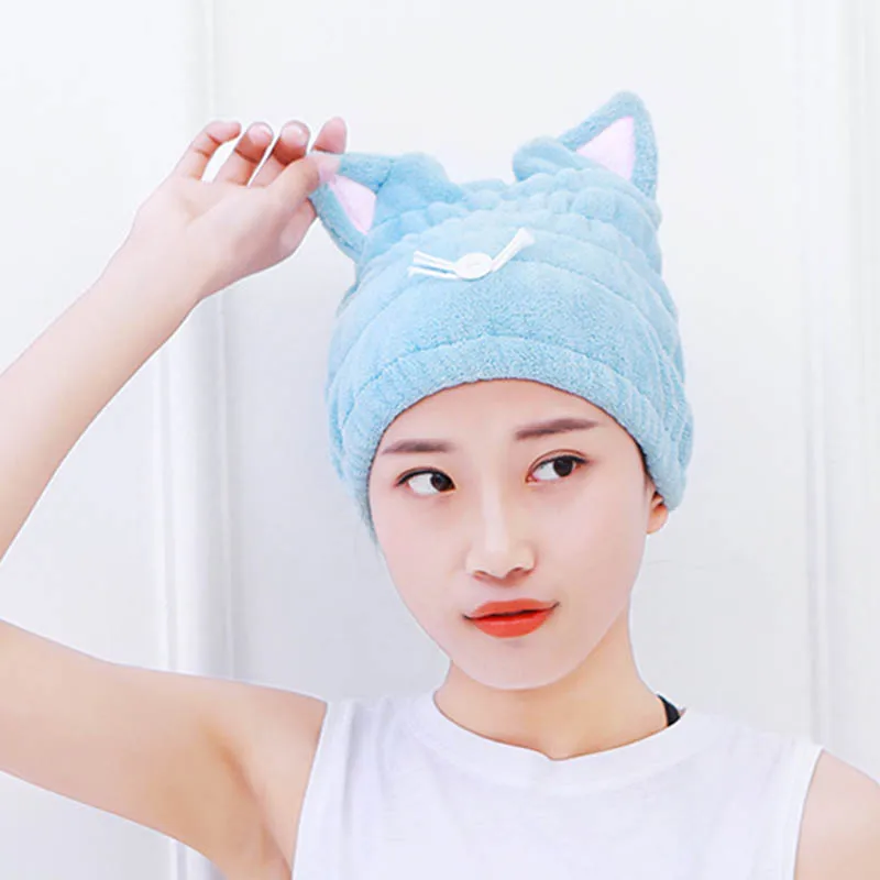 Drying Towel Microfiber Solid Bath Accessories Womens Cap Cute Coral Velvet Dry Hair Hat Head Wrap Hats Cat Ears Shape
Drying Towel Microfiber Solid Bath Accessories Womens Cap Cute Coral Velvet Dry Hair Hat Head Wrap Hats Cat Ears Shape