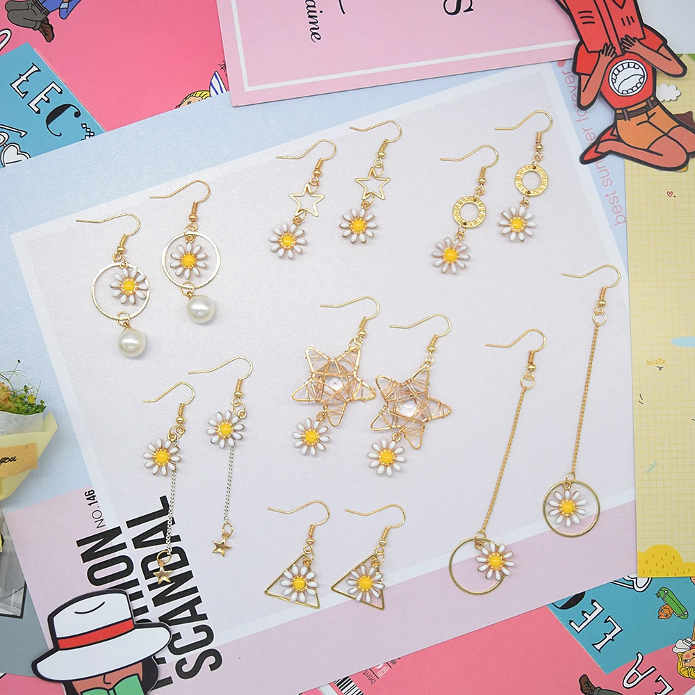 Korean Small Cute Daisy Flower Earrings Hanging Hypoallergenic Jewelry Fresh Earrings Boucle d'oreille Fashion Earrings
Korean Small Cute Daisy Flower Earrings Hanging Hypoallergenic Jewelry Fresh Earrings Boucle d'oreille Fashion Earrings