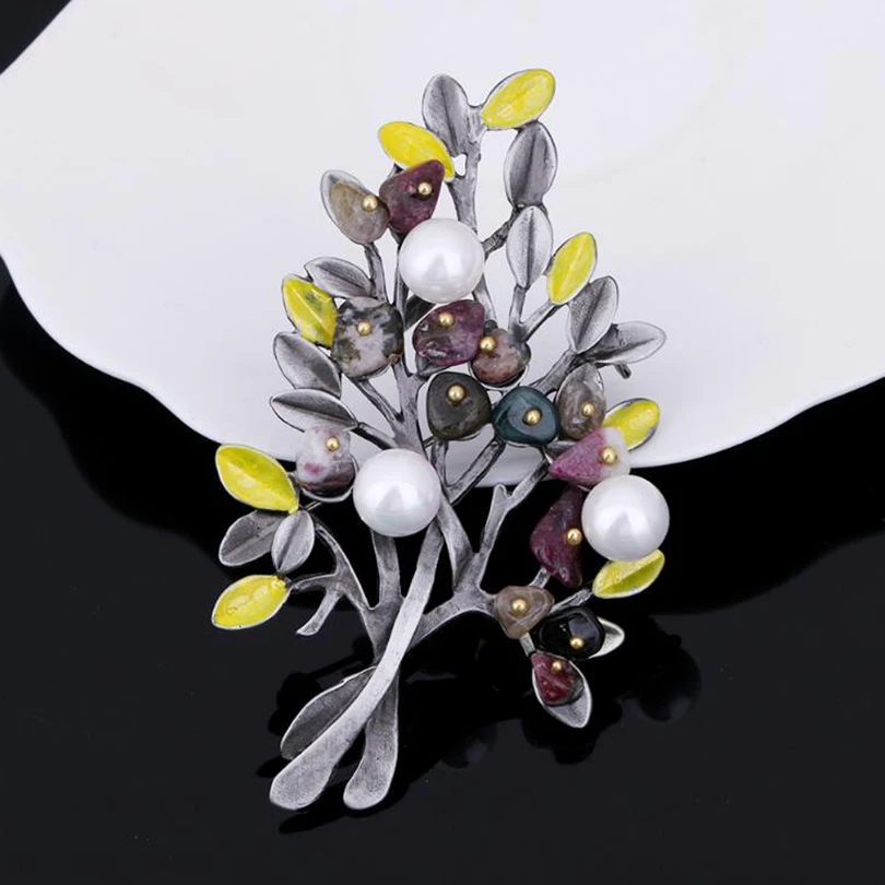 2017 Simulated Pearl Tree Brooches for Women Nature Stone Brooch Vintage Multicolor Leaves Broche Jewelry Scarves Buckle XZ154
2017 Simulated Pearl Tree Brooches for Women Nature Stone Brooch Vintage Multicolor Leaves Broche Jewelry Scarves Buckle XZ154