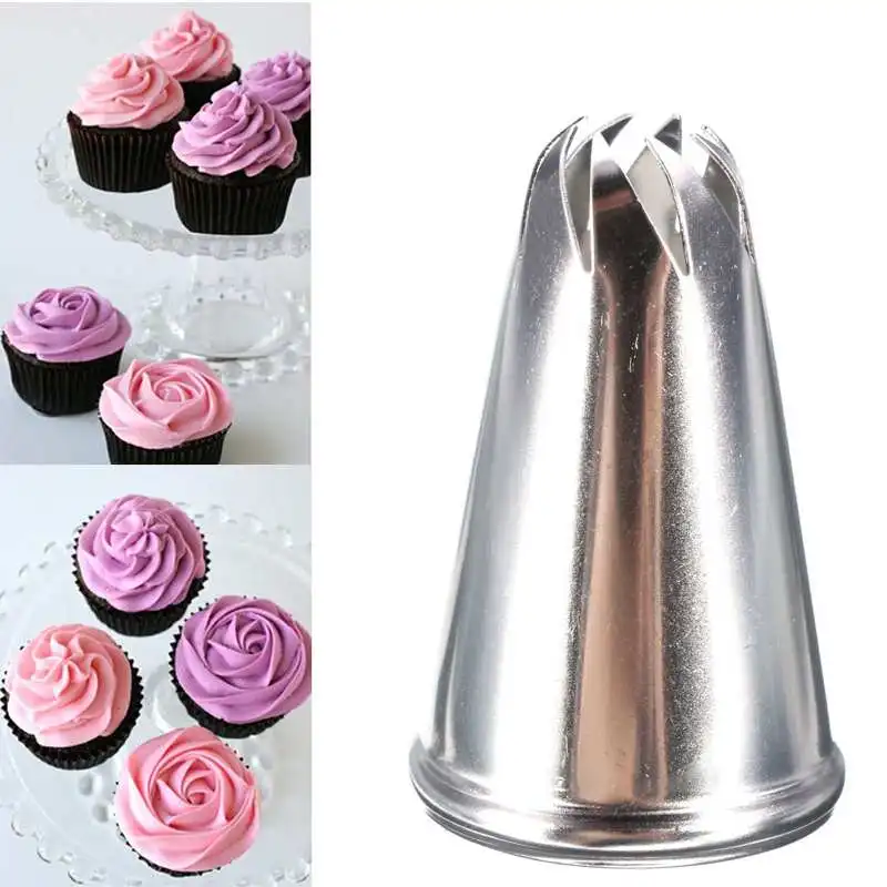 1pc Stainless Steel Rose Flower Cake Decorating Icing Tip Cupcake Nozzles Decoration 3.5*2cm Durable Pastry Cake Decorating Tool
1pc Stainless Steel Rose Flower Cake Decorating Icing Tip Cupcake Nozzles Decoration 3.5*2cm Durable Pastry Cake Decorating Tool